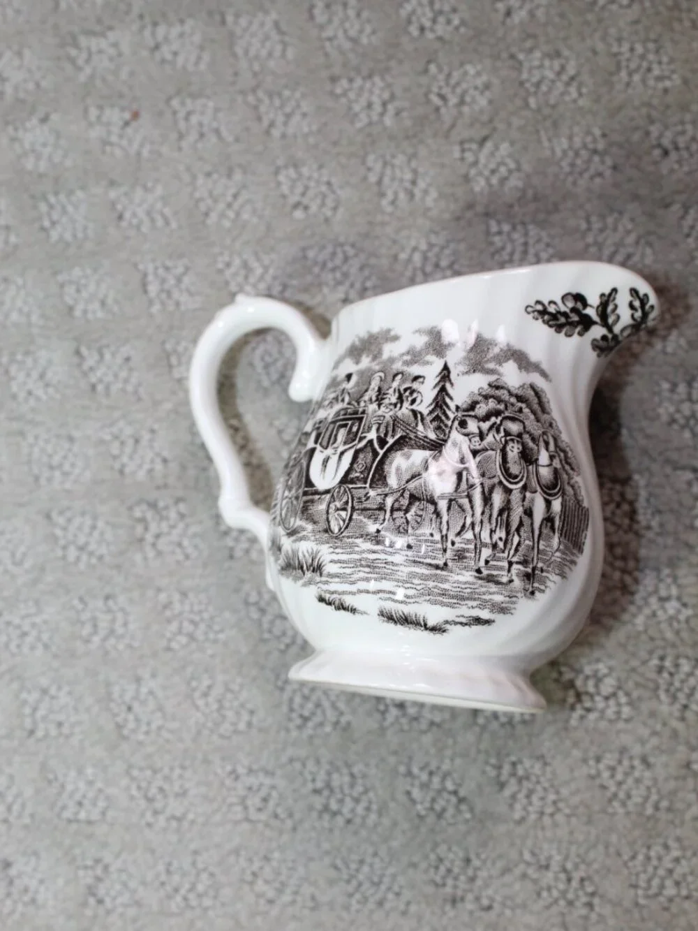 Vintage Royal Mail Staffordshire Ware Brown & Ivory Colored Creamer